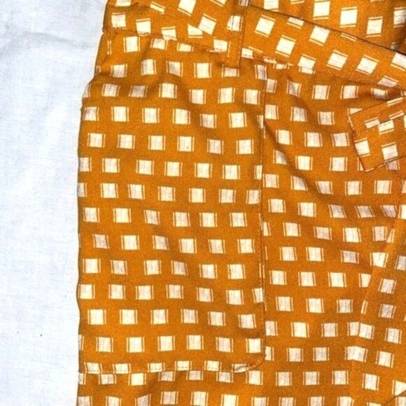 A New Day Womens Shorts Tie-Waist Checkered Polyester Orange XXL Casual Chic - Picture 6 of 6